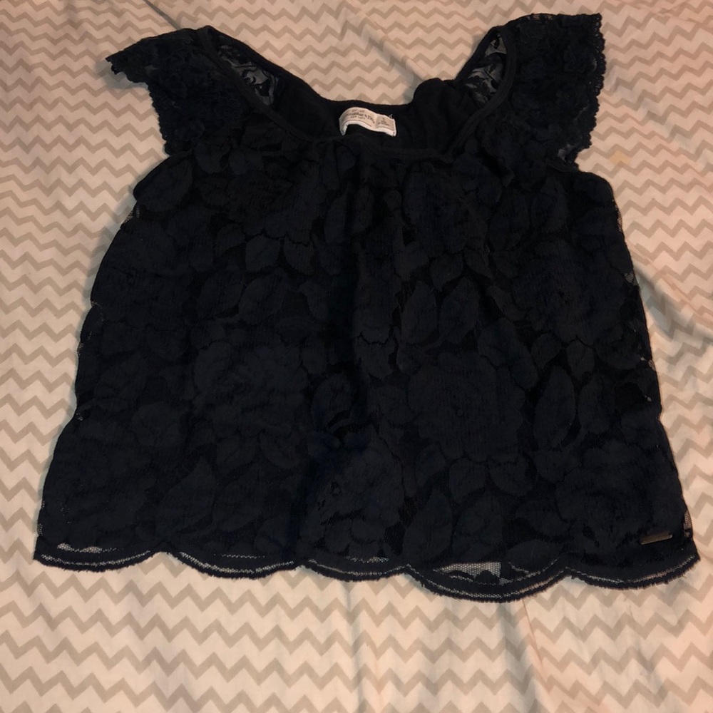 Abercrombie Cute Shirt Dark blue